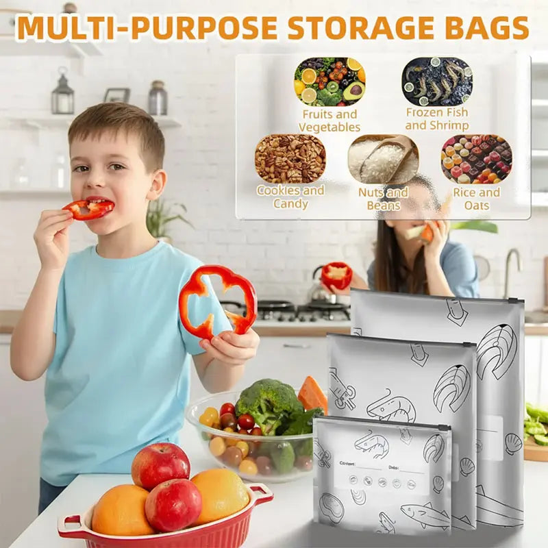🧊New reusable upgraded thickened upright aluminum foil sealing storage bags