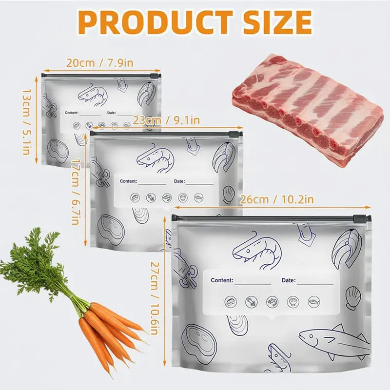 🧊New reusable upgraded thickened upright aluminum foil sealing storage bags