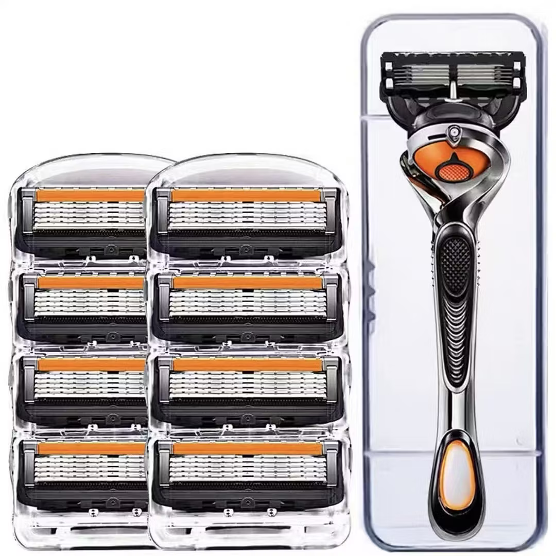 6-Layer Men's Razor Set | 1 Handle & 48 Refills