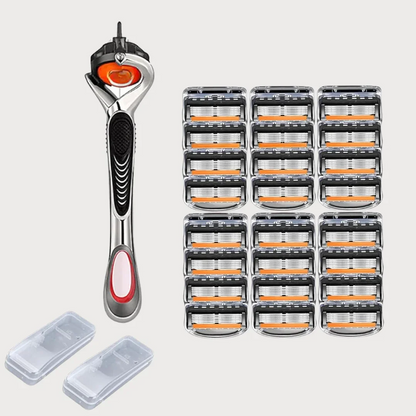 6-Layer Men's Razor Set | 1 Handle & 48 Refills