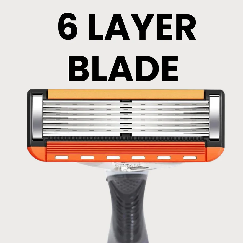 6-Layer Men's Razor Set | 1 Handle & 48 Refills