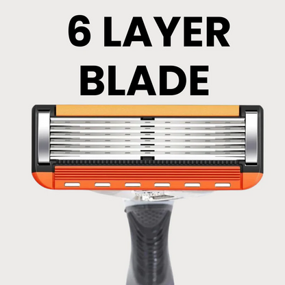 6-Layer Men's Razor Set | 1 Handle & 48 Refills