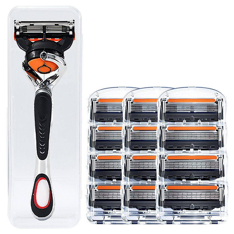 6-Layer Men's Razor Set | 1 Handle & 48 Refills