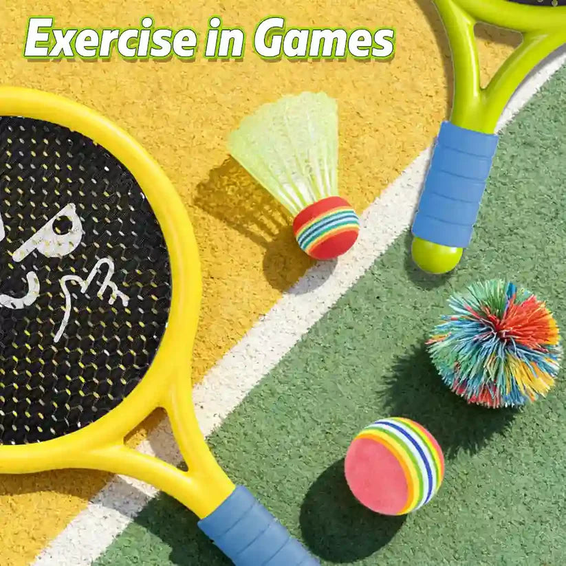 Quiet Racket Toy Set – Soft Foam Edges & Silent Bounce for Indoor Play