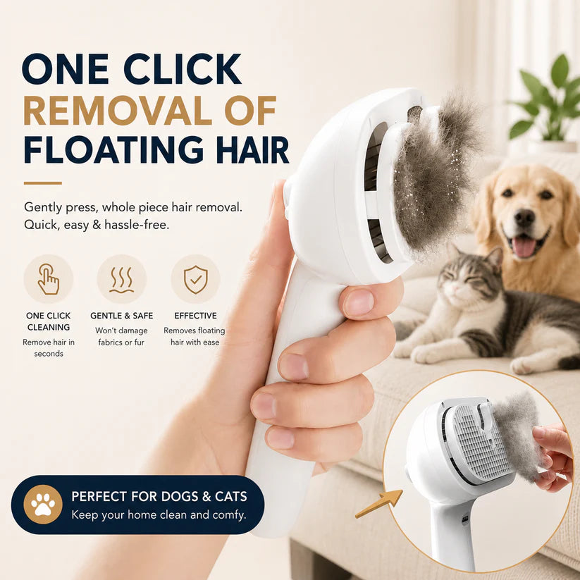 3-in-1 Cat Dog Steam Brush | Mist Grooming & Pet Hair Remover FurClean Pro™