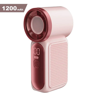 Mini Handheld Fan with LED Display – Women's 6-Speed Portable Turbo Pocket Fan