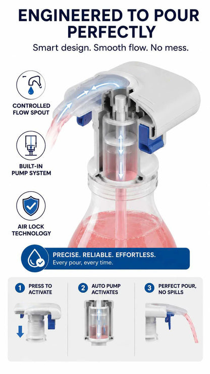 Trigger-Controlled Drink Dispenser for Fridge (MagicTap) – Automatic, Spill-Proof, Portable Pump