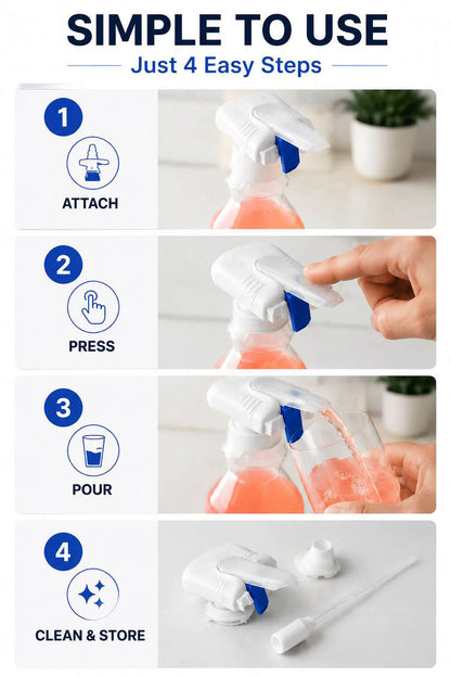 Trigger-Controlled Drink Dispenser for Fridge (MagicTap) – Automatic, Spill-Proof, Portable Pump