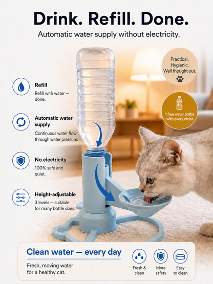 Elevated Gravity Cat Water Dispenser