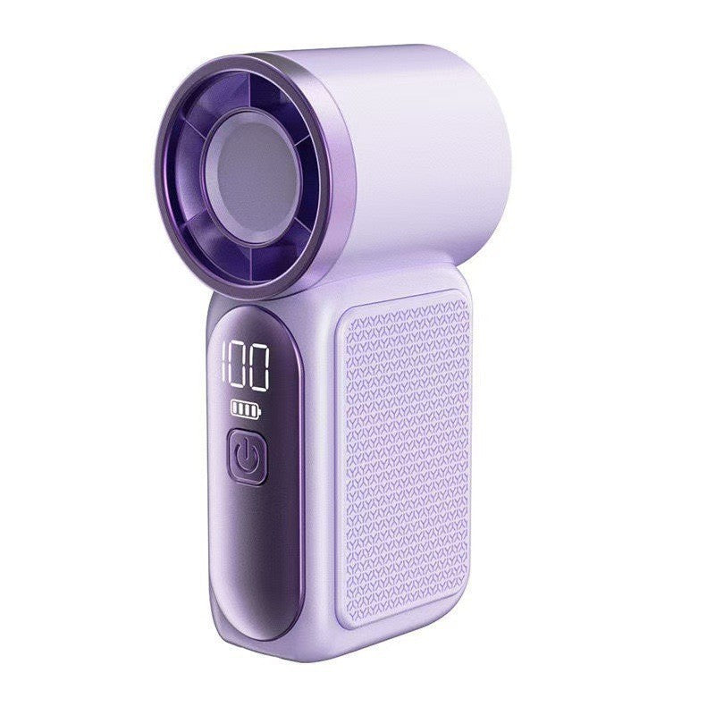 Mini Handheld Fan with LED Display – Women's 6-Speed Portable Turbo Pocket Fan
