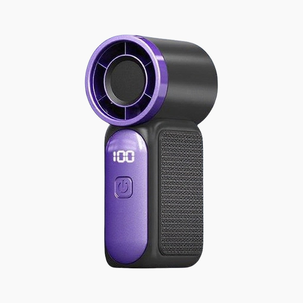Mini Handheld Fan with LED Display – Women's 6-Speed Portable Turbo Pocket Fan