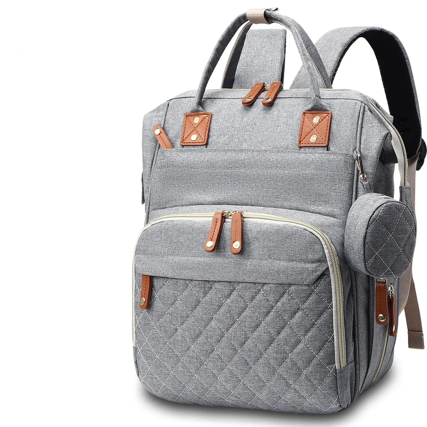 Multifunctional, Large-Capacity Diaper Backpack with Foldable Bed