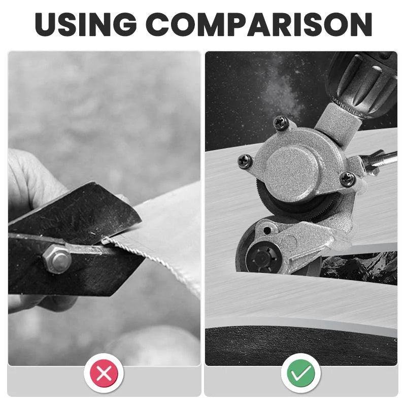 ✨ Electric Drill Sheet Metal Cutter - 3-in-1 Tool for Steel, Aluminum